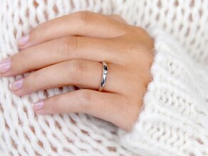 Verlovingsring Promise in zilver 925/- met diamant 0,05ct H/SI