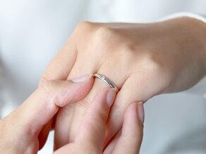 Verlovingsring Promise in zilver 925/- met diamant 0,05ct H/SI