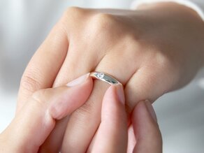 Verlovingsring Promise in 9K witgoud met diamant 0,25ct H/SI