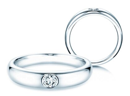 Verlovingsring Promise in 14K witgoud met diamant 0,15ct G/SI