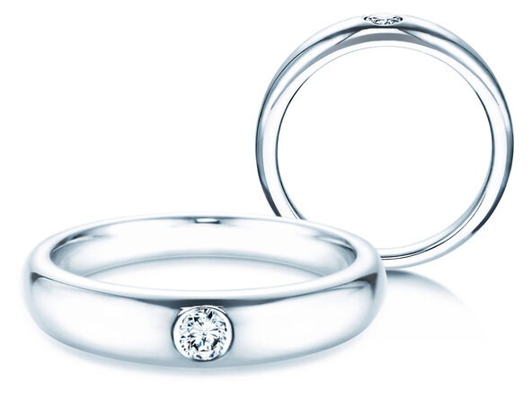 Verlovingsring Promise in zilver 925/- met diamant 0,10ct D/IF
