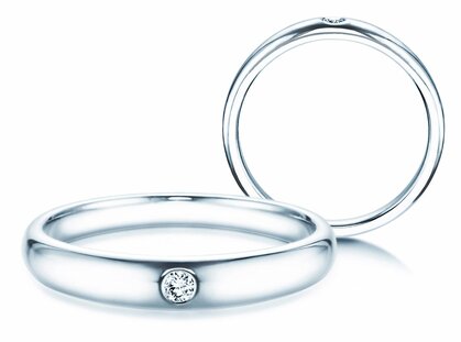 Verlovingsring Promise in 14K witgoud met diamant 0,03ct H/SI