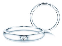 Verlovingsring Promise in 18K witgoud met diamant 0,05ct G/SI