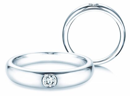 Verlovingsring Promise in 14K witgoud met diamant 0,10ct G/SI