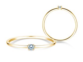 Verlovingsring Pure in 14K geelgoud met diamant 0,04ct G/SI