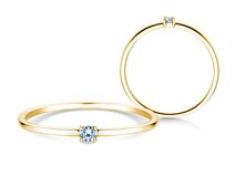 Verlovingsring Pure in 9K geelgoud met diamant 0,04ct G/SI