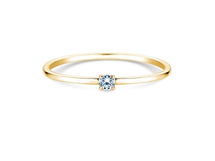 Verlovingsring Pure in 9K geelgoud met diamant 0,04ct G/SI