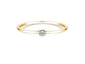 Verlovingsring Pure in 9K geelgoud met diamant 0,04ct G/SI