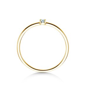 Verlovingsring Pure in 9K geelgoud met diamant 0,04ct G/SI