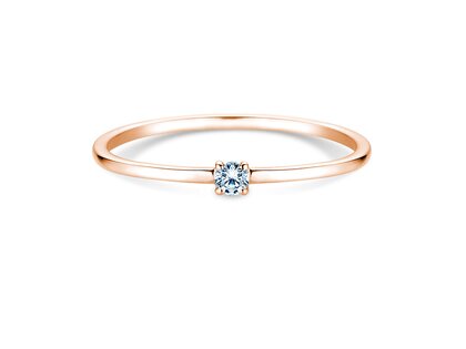 Verlovingsring Pure in 9K roségoud met diamant 0,04ct G/SI