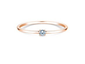 Verlovingsring Pure in 9K roségoud met diamant 0,04ct G/SI