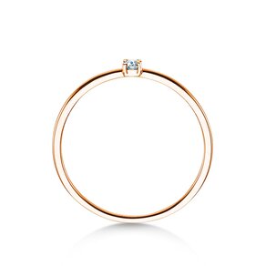 Verlovingsring Pure in 9K roségoud met diamant 0,04ct G/SI