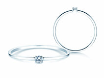 Verlovingsring Pure in 9K witgoud met diamant 0,04ct G/SI