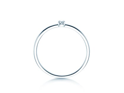 Verlovingsring Pure in 9K witgoud met diamant 0,04ct G/SI