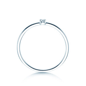 Verlovingsring Pure in 9K witgoud met diamant 0,04ct G/SI