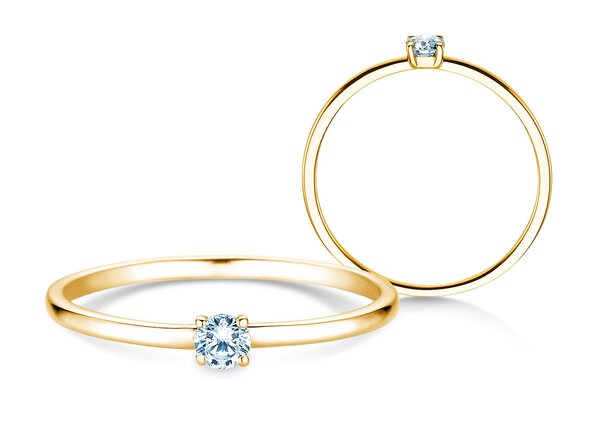 Verlovingsring Pure in 14K geelgoud met diamant 0,08ct G/SI