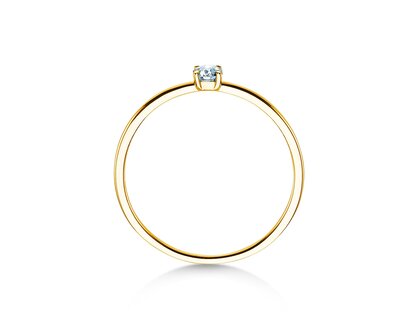 Verlovingsring Pure in 14K geelgoud met diamant 0,08ct G/SI