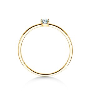 Verlovingsring Pure in 14K geelgoud met diamant 0,08ct G/SI
