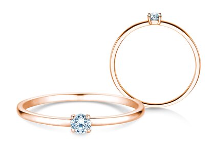 Verlovingsring Pure in 18K roségoud met diamant 0,08ct G/SI