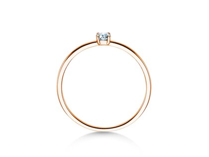 Verlovingsring Pure in 18K roségoud met diamant 0,08ct G/SI