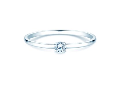 Verlovingsring Pure in 14K witgoud met diamant 0,08ct G/SI