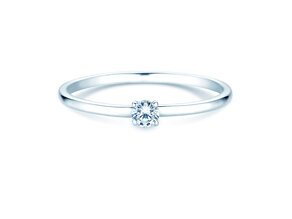 Verlovingsring Pure in 14K witgoud met diamant 0,08ct G/SI