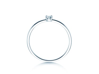 Verlovingsring Pure in 14K witgoud met diamant 0,08ct G/SI