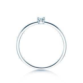 Verlovingsring Pure in 14K witgoud met diamant 0,08ct G/SI