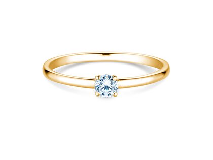 Verlovingsring Pure in 14K geelgoud met diamant 0,13ct G/SI
