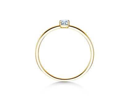 Verlovingsring Pure in 14K geelgoud met diamant 0,13ct G/SI