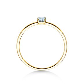 Verlovingsring Pure in 14K geelgoud met diamant 0,13ct G/SI