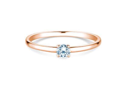 Verlovingsring Pure in 14K roségoud met diamant 0,13ct G/SI