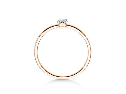 Verlovingsring Pure in 14K roségoud met diamant 0,13ct G/SI