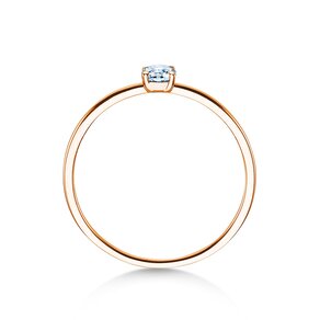 Verlovingsring Pure in 14K roségoud met diamant 0,13ct G/SI