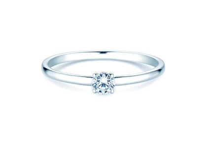 Verlovingsring Pure in 14K witgoud met diamant 0,13ct G/SI