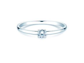 Verlovingsring Pure in 14K witgoud met diamant 0,13ct G/SI