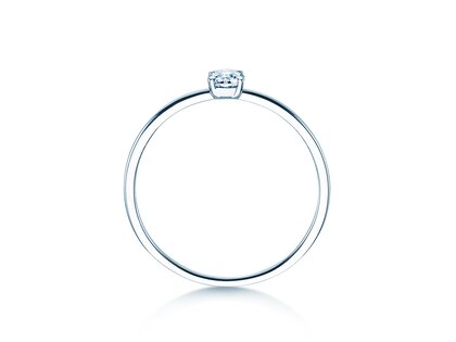 Verlovingsring Pure in 14K witgoud met diamant 0,13ct G/SI