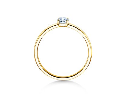 Verlovingsring Pure in 9K geelgoud met diamant 0,23ct G/SI