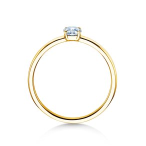 Verlovingsring Pure in 9K geelgoud met diamant 0,23ct G/SI