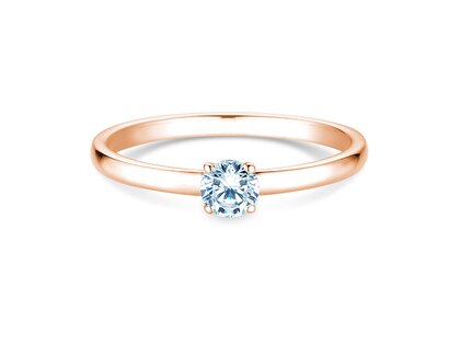 Verlovingsring Pure in 9K roségoud met diamant 0,23ct G/SI
