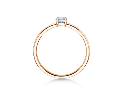Verlovingsring Pure in 9K roségoud met diamant 0,23ct G/SI