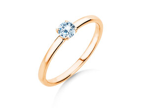 Verlovingsring Pure in 9K roségoud met diamant 0,23ct G/SI