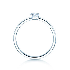 Verlovingsring Pure in 9K witgoud met diamant 0,23ct H/SI