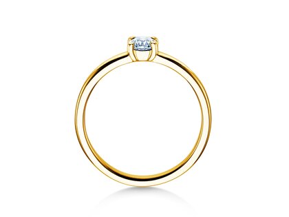 Verlovingsring Pure in 14K geelgoud met diamant 0,30ct G/SI