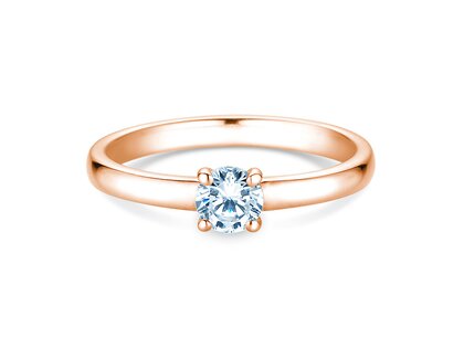 Verlovingsring Pure in 14K roségoud met diamant 0,30ct H/SI