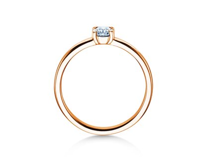 Verlovingsring Pure in 14K roségoud met diamant 0,30ct H/SI
