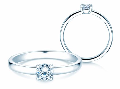 Verlovingsring Pure in 9K witgoud met diamant 0,30ct H/SI