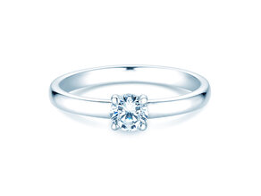 Verlovingsring Pure in 9K witgoud met diamant 0,30ct H/SI