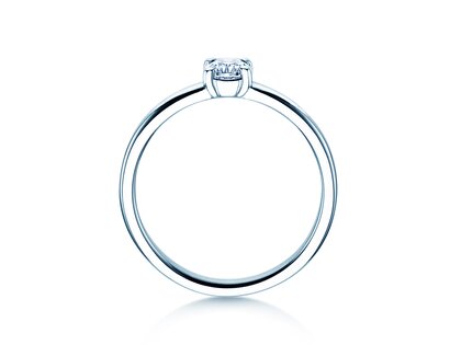 Verlovingsring Pure in 9K witgoud met diamant 0,30ct H/SI