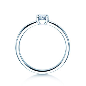 Verlovingsring Pure in 9K witgoud met diamant 0,30ct H/SI
